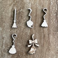 Wood Witches Broom Cutout, Halloween Craft Shape, Decor