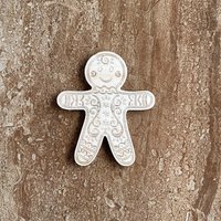 Handmade wooden DIY Gingerbread man cutout ready for paint or decorating