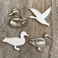 Handmade wooden DIY duck cutout in four unique styles, ready to paint or decorate