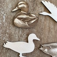 Handmade wooden DIY duck cutout in four unique styles, ready to paint or decorate