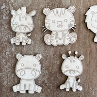 Handmade wooden DIY woodland animal cutout in five unique styles, ready to paint or decorate