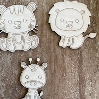 Handmade wooden DIY woodland animal cutout in five unique styles, ready to paint or decorate