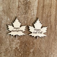 Handmade wooden DIY fall leaf cutout in two unique styles, ready for paint or decorating