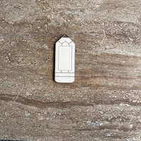 Handmade wooden DIY pencil cutout ready for paint or decorating