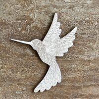 Handmade wooden DIY hummingbird cutout ready to paint or decorate