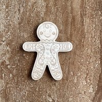 Handmade wooden DIY Gingerbread man cutout ready for paint or decorating