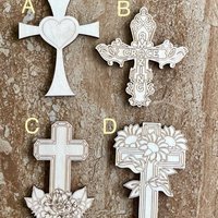 Handmade wooden DIY cross cutout in four unique styles, ready for paint or decorating