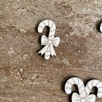 Handmade wooden DIY Candy cane cutout in three unique styles, ready for paint or decorating