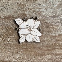 Handmade wooden DIY Lily flower cutout ready for paint or decorating