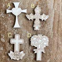 Handmade wooden DIY cross cutout in four unique styles, ready for paint or decorating