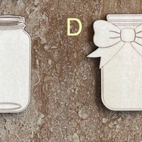 Handmade wooden DIY mason jar cutout in four unique styles, ready for paint or decorating