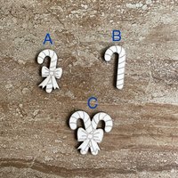 Handmade wooden DIY Candy cane cutout in three unique styles, ready for paint or decorating