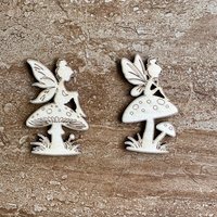 Handmade wooden DIY fairy cutout in two unique styles, ready for paint or decorating