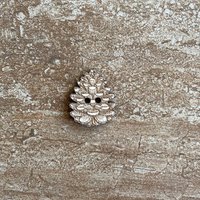 Handmade wooden pine cone buttons for crafts, sewing, and scrapbooking