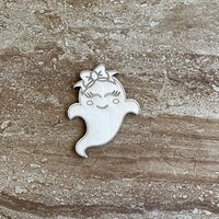 Handmade wooden DIY ghost cutout ready for paint or decorating