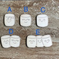 Handmade wooden DIY marshmallow cutout in five unique styles, ready for paint or decorating