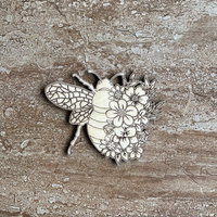 Handmade wooden DIY bee cutout ready to paint or decorate