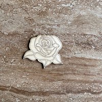 Handmade wooden DIY rose cutout ready for paint or decorations
