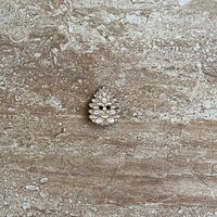 Handmade wooden pine cone buttons for crafts, sewing, and scrapbooking