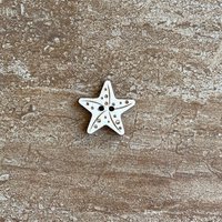 Handmade wooden starfish buttons for crafts, sewing or scrapbooking