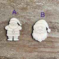 Handmade wooden DIY Santa cutout in two unique styles, ready for paint or decorating