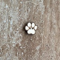 Laser-cut wood paw print buttons for sewing and scrapbooking