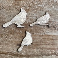 Handmade wooden DIY cardinal cutout in three unique styles, ready to paint or decorate