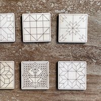 Handmade wooden DIY barn quilt cutout in six unique styles, ready for paint or decorating