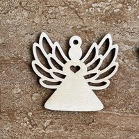 Handmade wooden DIY angel cutout in two unique styles, ready for paint or decorating