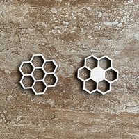 Handmade wooden DIY honey comb cutout in two unique styles, ready to paint or decorate
