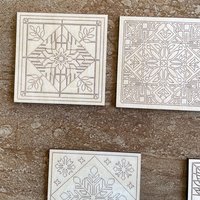 Handmade wooden DIY barn quilt cutout in five unique styles, ready for paint or decorating