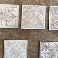 Handmade wooden DIY barn quilt cutout in five unique styles, ready for paint or decorating