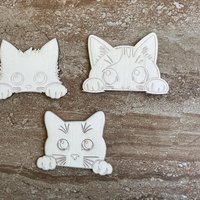Handmade wooden DIY cat cutout in three unique styles, ready to paint or decorate