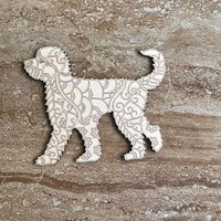 Handmade wooden DIY Golden Doodle dog cutout ready to paint or decorate