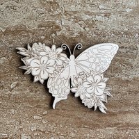 Handmade wooden DIY butterfly cutout ready to paint or decorate