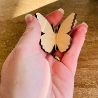 Handmade wooden DIY 3D butterfly cutout ready to paint or decorate