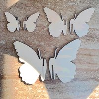 Handmade wooden DIY 3D butterfly cutout ready to paint or decorate