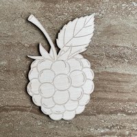 Handmade wooden DIY boysenberry cutout ready for paint or decorating