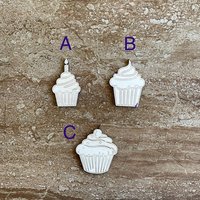Handmade wooden DIY cupcake cutout in three unique styles, ready for paint or decorating