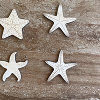 Handmade wooden DIY starfish cutout in four unique styles, ready for paint or decorating