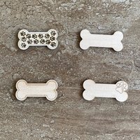 Handmade wooden DIY dog bone cutout in four unique styles, ready to paint or decorate
