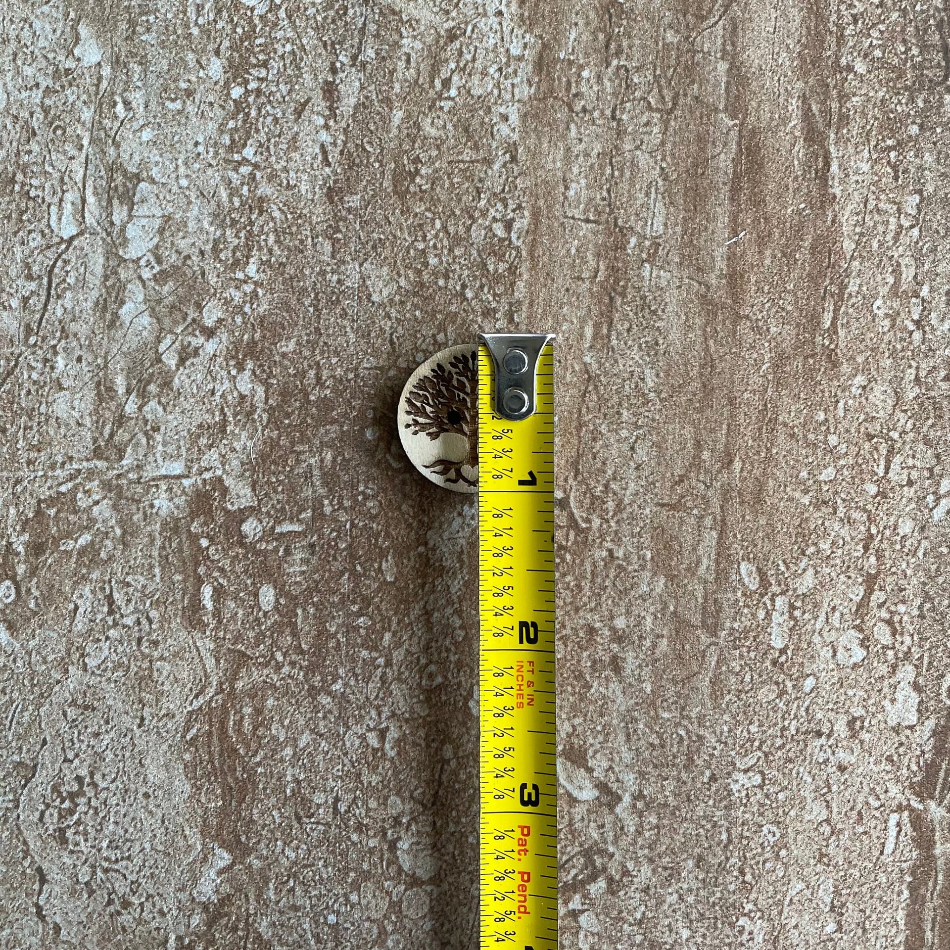 Handmade wooden Tree of Life buttons for crafts, sewing, and scrapbooking projects