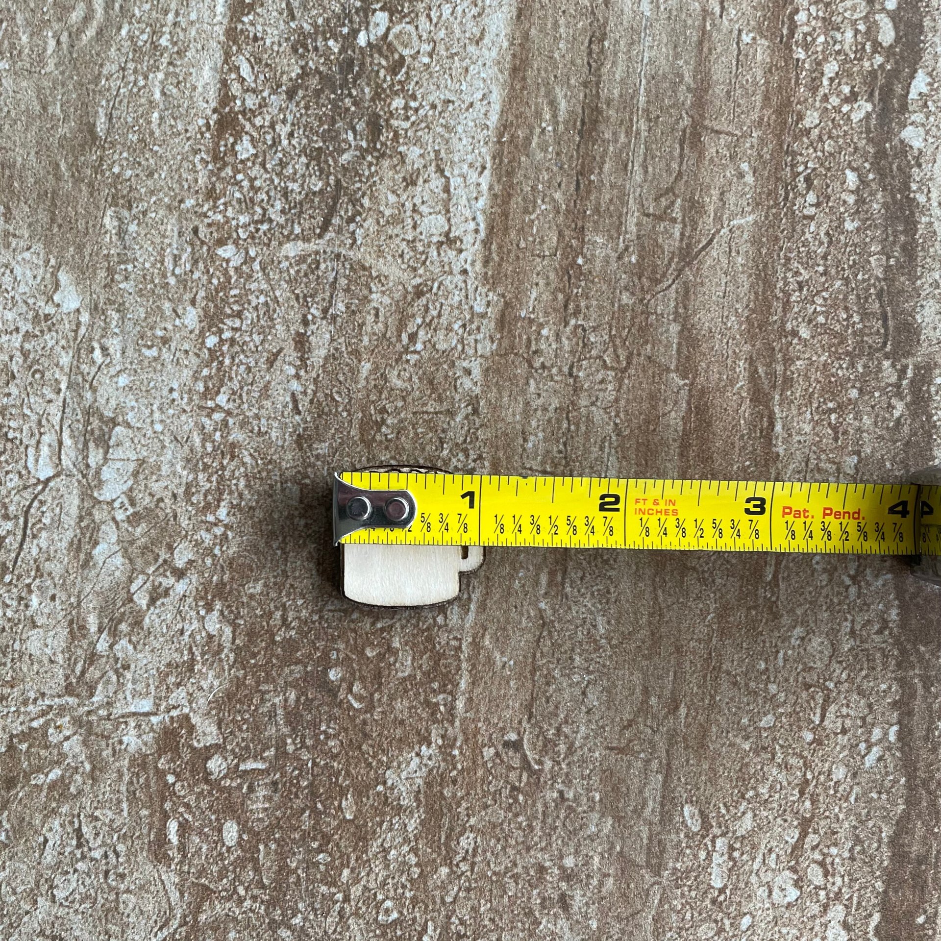 Wooden hot cocoa craft buttons, perfect for DIY projects and sewing