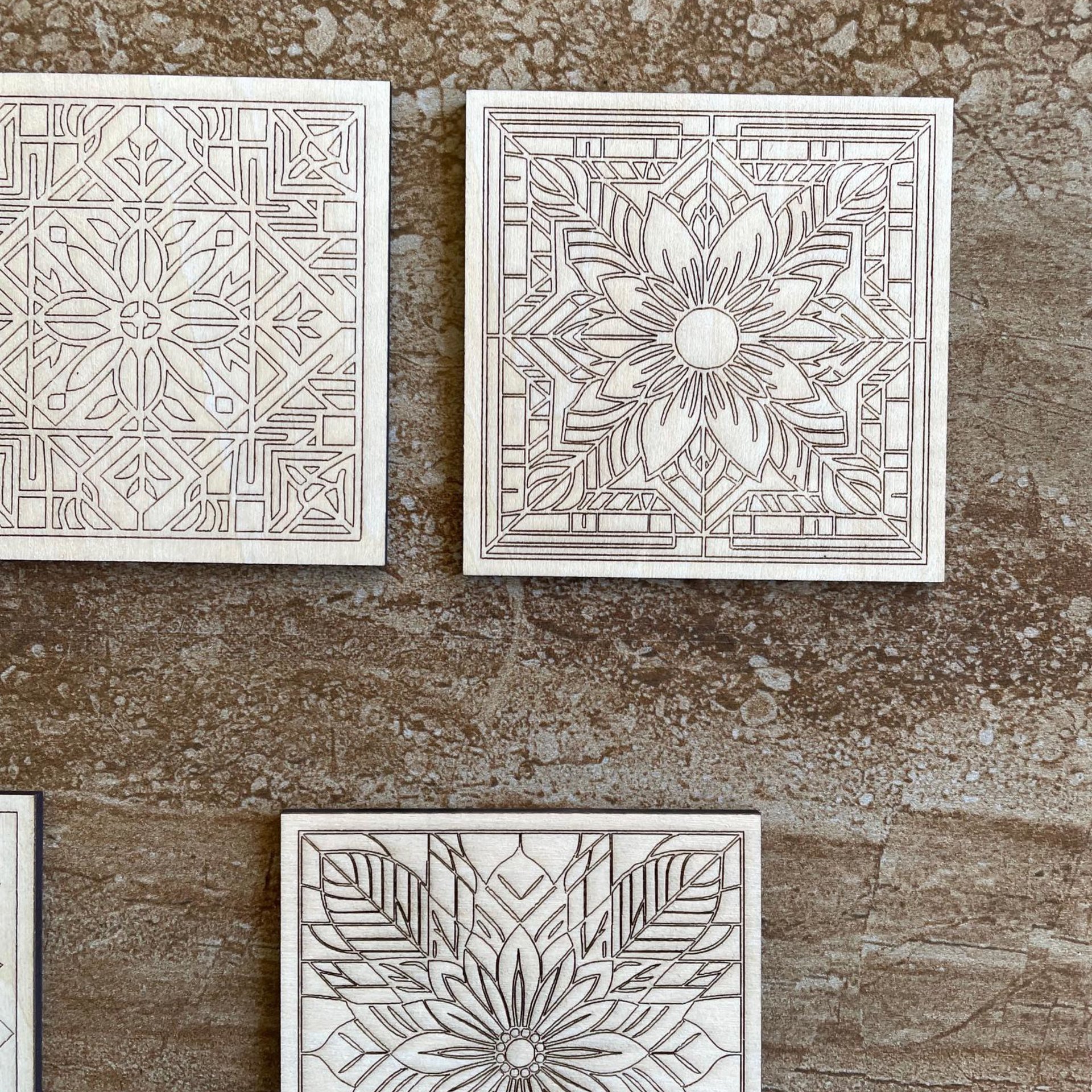 Handmade wooden DIY barn quilt cutout in five unique styles, ready for paint or decorating