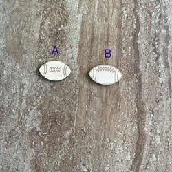 Handmade wood football cutouts in two DIY styles, ready for painting or crafting