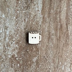 Wooden hot cocoa craft buttons, perfect for DIY projects and sewing