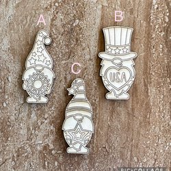 Handmade wooden DIY gnome cutout in three unique styles, ready for paint or decorating