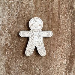 Handmade wooden DIY Gingerbread man cutout ready for paint or decorating