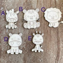 Handmade wooden DIY woodland animal cutout in five unique styles, ready to paint or decorate