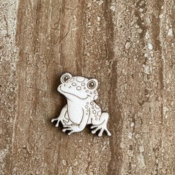 Handmade wooden DIY engraved frog cutout ready to paint or decorate